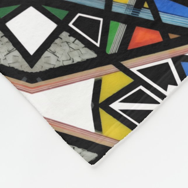 Geometrisk Abstrakt Konstfiltad Täcke Fleecefilt (Hörn)
