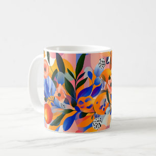 Geometrisk abstrakt konstverk. Stil: Icke-figurati Kaffemugg