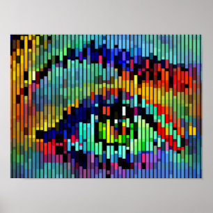 Geometrisk Abstrakt Linjer livmoder öga Original A Poster