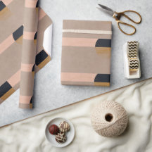 Geometrisk Abstrakt Måne Linear Modern Beige