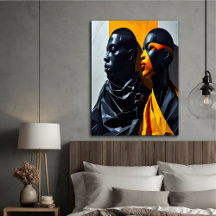 Geometrisk Abstrakt med fetstil i modern Porträtt