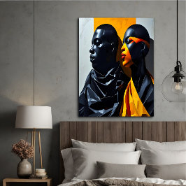 Geometrisk Abstrakt med fetstil i modern Porträtt Poster