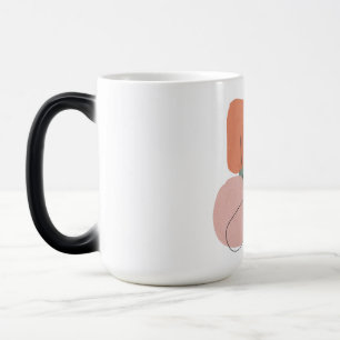 Geometrisk,abstrakt,minimal,modern,pastelliserad Magisk Mugg