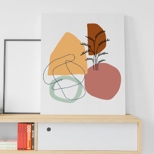 Geometrisk abstrakt minimal poster modern pastellt