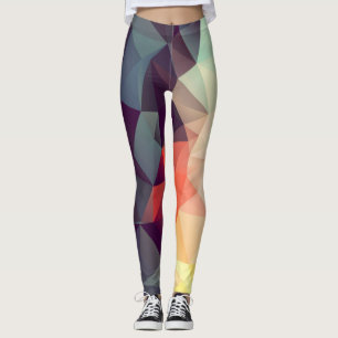 Geometrisk Abstrakt Mönster Leggings