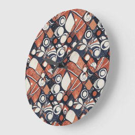 Geometrisk abstrakt mönsterdesign 3 stor klocka