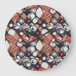 Geometrisk abstrakt mönsterdesign 3 stor klocka
