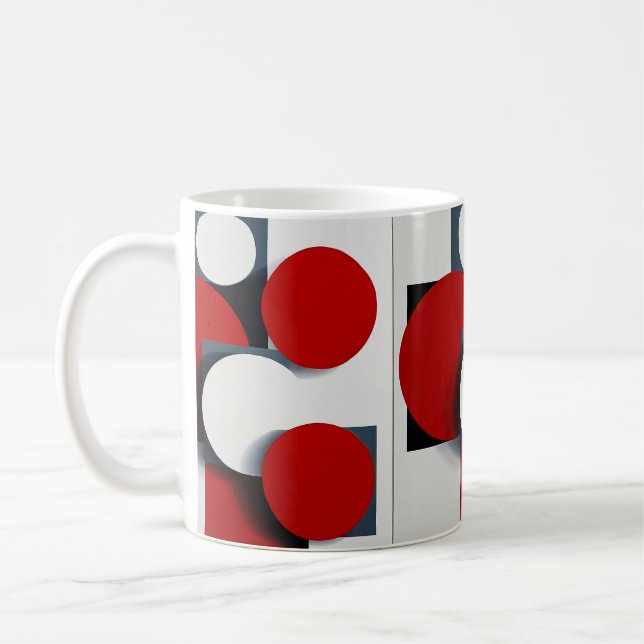 🔴 Geometrisk Abstrakt Morgonkopp 🔴 Kaffemugg (Vänster)