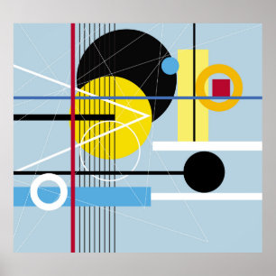 Geometrisk abstrakt: Multifärgadens bakgrund Poster