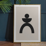 Geometrisk Abstrakt person Modern Minimalist Poster<br><div class="desc">En minimalistisk,  modern abstrakt silhuette poster med en skandinavisk "skandinavisk" geometrisk utformning i svart på en varm naturlig,  mjuk grått-bakgrund. Perfektens tillbehör för ett hem med minimal contemporary.</div>