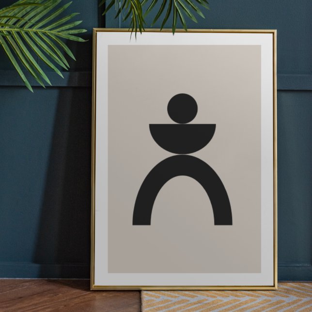 Geometrisk Abstrakt person Modern Minimalist Poster (Skapare uppladdad)