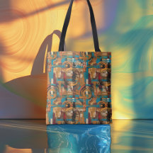 Geometrisk Abstrakt Personlig Totebag med Initiale