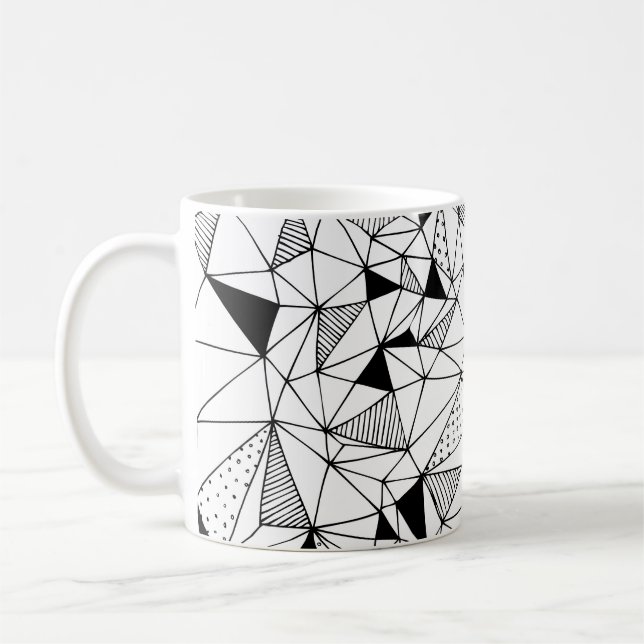 Geometrisk Abstrakt: Polygonal bakgrundsbild. Kaffemugg (Vänster)