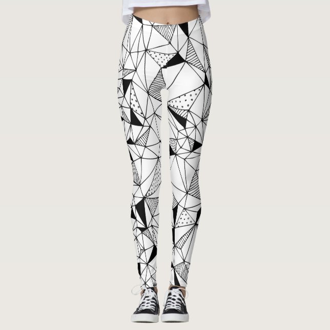 Geometrisk Abstrakt: Polygonal bakgrundsbild. Leggings (Framsida)