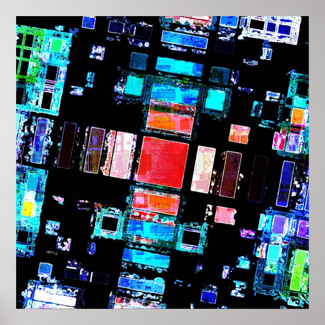 Geometrisk abstrakt poster (Framsidan)