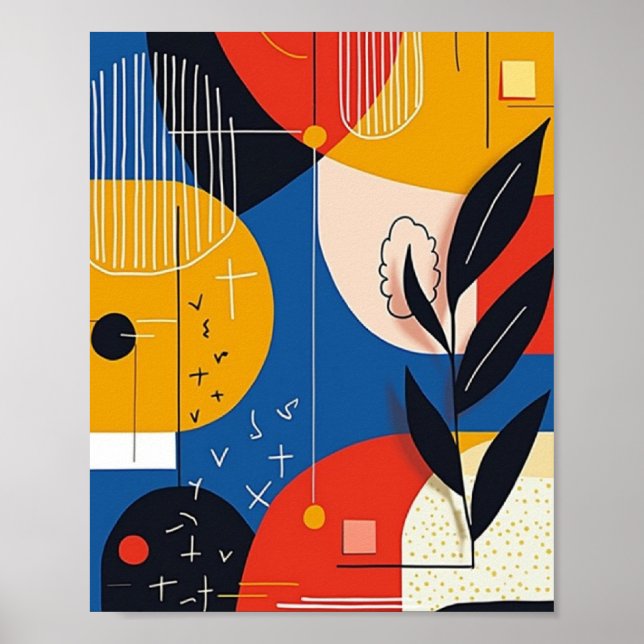 Geometrisk abstrakt poster (Framsidan)