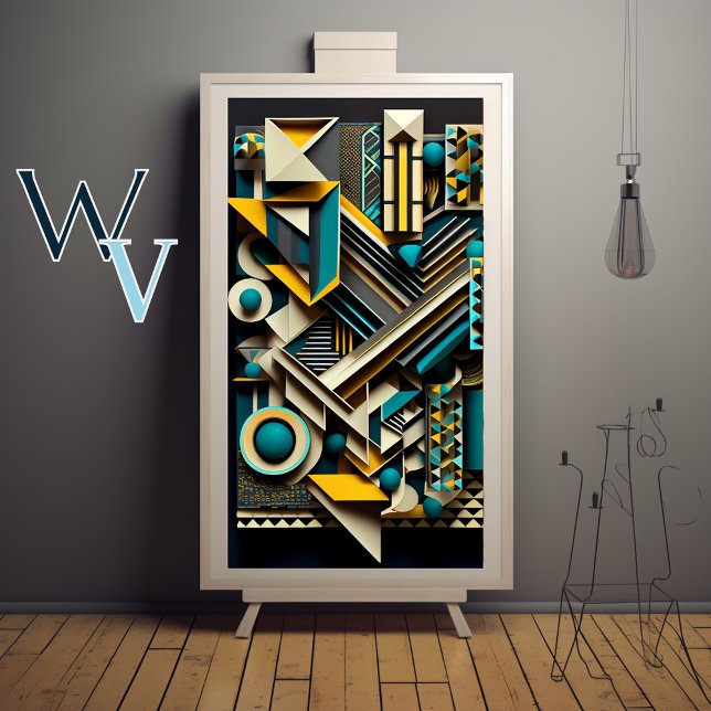 Geometrisk abstrakt poster (Skapare uppladdad)