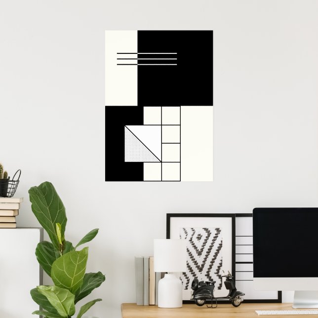 Geometrisk Abstrakt Poster (Hemmakontoret)