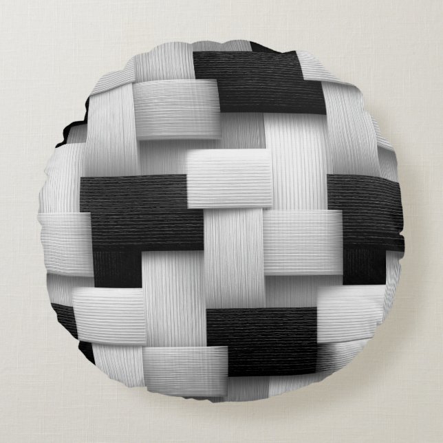 Geometrisk abstrakt rund kudde (Framsidan)