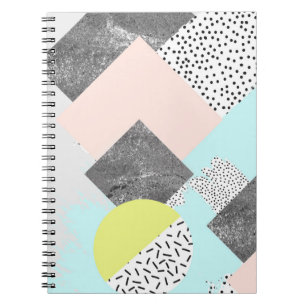 Geometrisk abstrakt Scandi design Anteckningsbok