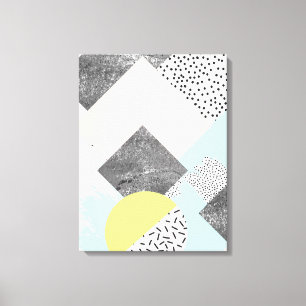 Geometrisk abstrakt Scandi design Canvastryck
