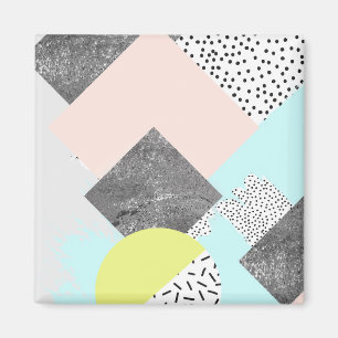 Geometrisk abstrakt Scandi design Magnet