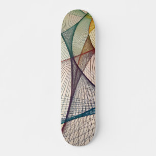 Geometrisk Abstrakt Skateboarddäck Mini Skateboard Bräda 18,5 Cm