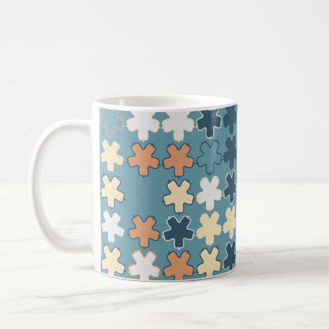 Geometrisk abstrakt sömlös mönster i färgad sha kaffemugg (Vänster)