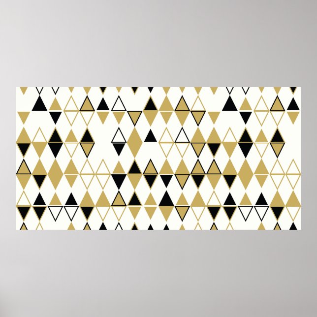 Geometrisk abstrakt sömlös mönster i färgad sha poster (Framsidan)
