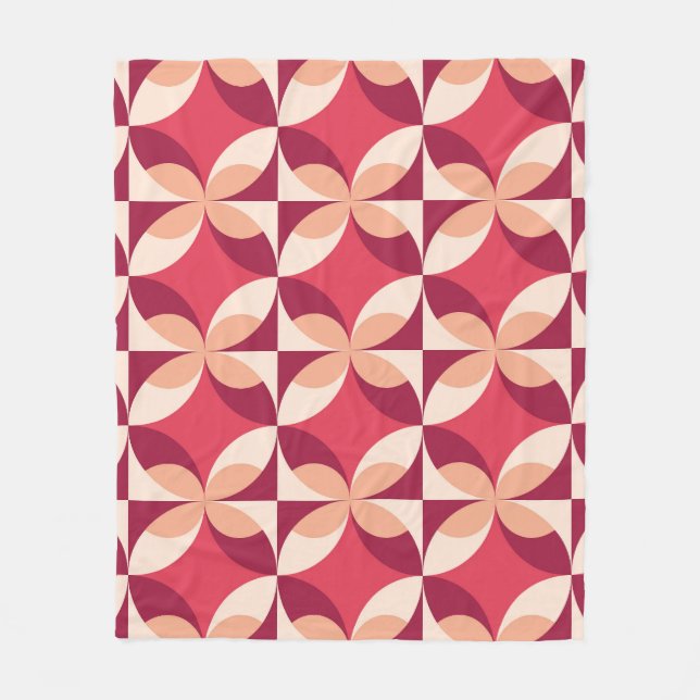 Geometrisk abstrakt: Sömlös textildesign Fleecefilt (Framsidan)
