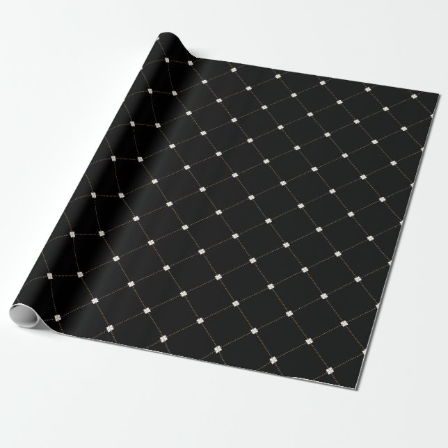Geometrisk abstrakt sömlös upprepande vintage orna presentpapper (Utrullad)