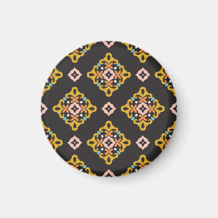 Geometrisk abstrakt: Sömlös Vintage Struktur Magnet
