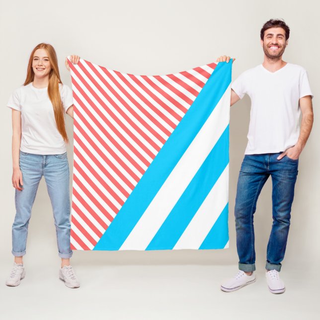geometrisk, abstrakt, struktur, mönster,, röd, blå fleecefilt (På plats)