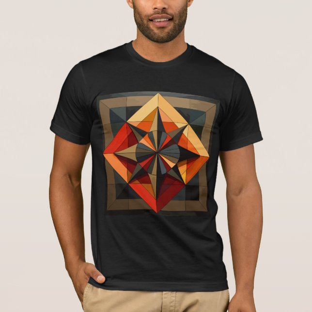 Geometrisk abstrakt t shirt (Framsida)