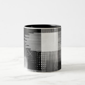 Geometrisk abstrakt Två-Tonad mugg