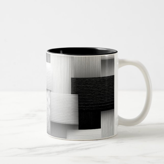 Geometrisk abstrakt Två-Tonad mugg (Höger)