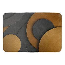 Geometrisk abstrakt utformning av lyxsvart och Gul Badrumsmatta