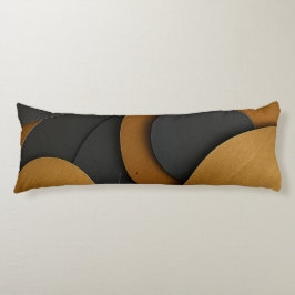 Geometrisk abstrakt utformning av lyxsvart och Gul Kroppskudde