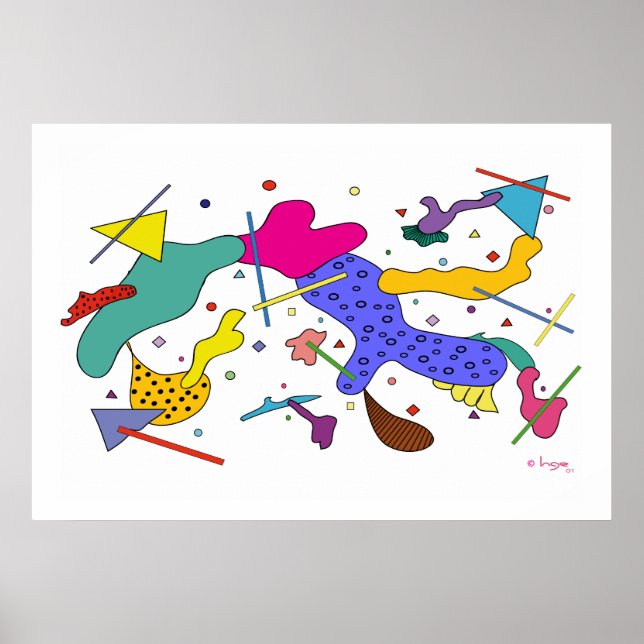 Geometrisk Abstrakt Uttrycket kubism poster (Framsidan)