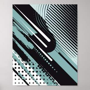 Geometrisk Abstrakt Vinkarare Poster