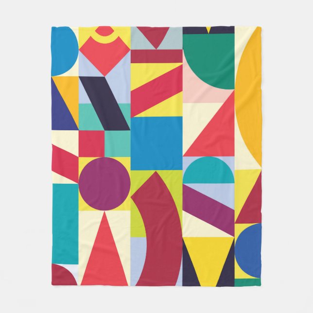 Geometrisk Abstrakt: Vintage Sömlöst Mönster. Fleecefilt (Framsidan)