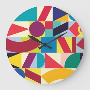 Geometrisk Abstrakt: Vintage Sömlöst Mönster. Stor Klocka