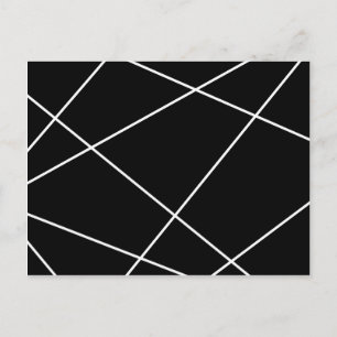 Geometrisk abstrakt - vit och svart. vykort