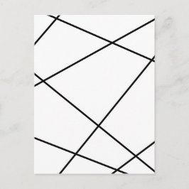 Geometrisk abstrakt - vit och svart. vykort