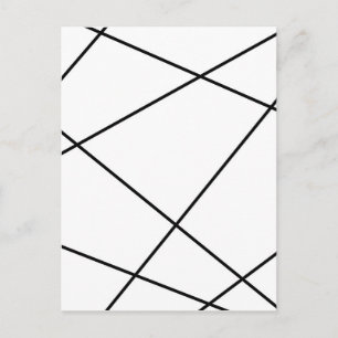 Geometrisk abstrakt - vit och svart. vykort