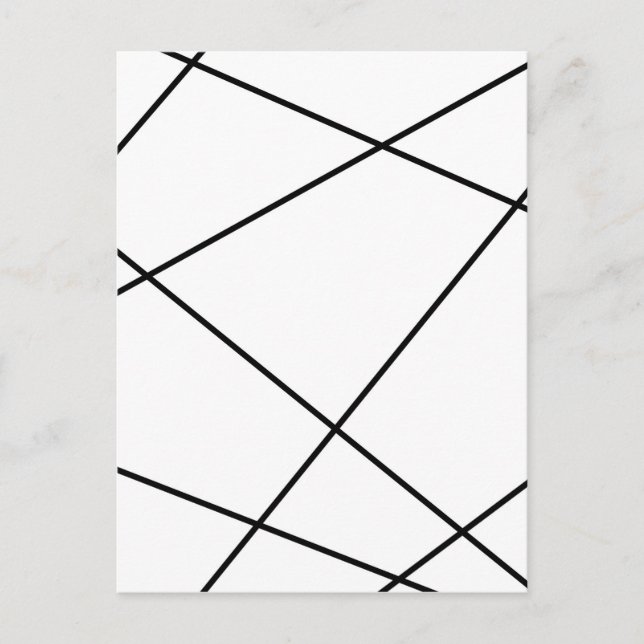 Geometrisk abstrakt - vit och svart. vykort (Framsida)