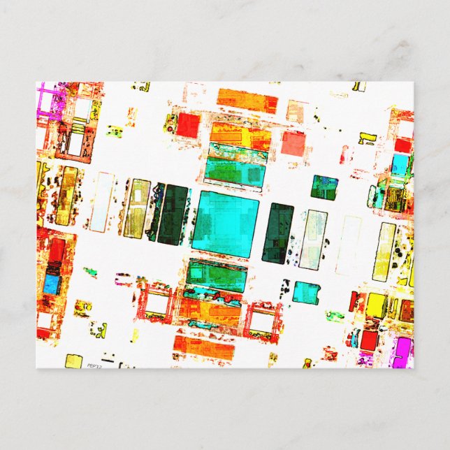 Geometrisk abstrakt vykort (Framsida)