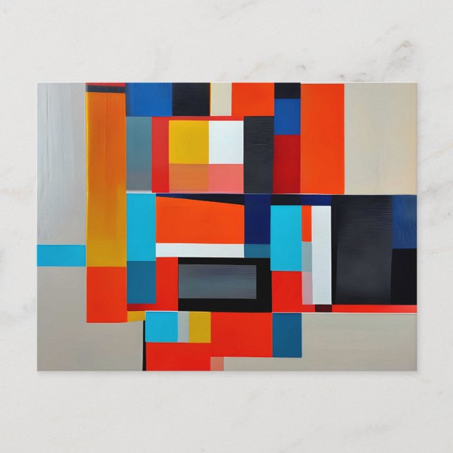 Geometrisk Abstrakt Vykort (Framsida)