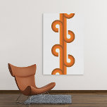 Geometrisk Abstrakt Wave Rand Fusion Art Mönster Canvastryck<br><div class="desc">Den vackra contemporaryn sienna terra cotta orange, gult av mörk och geometriska kurvcirklar av bruna färgader formar konst mönster. Elegant-, snyggt- och elnätsminimalismen för den konstnärliga designern insida, dekoratorn för artsy, den populära höftledaren, vintage retro art stil eller abstrakt digital geometrisk motif älskare. Matcha den här designen med din insida-dekorator...</div>