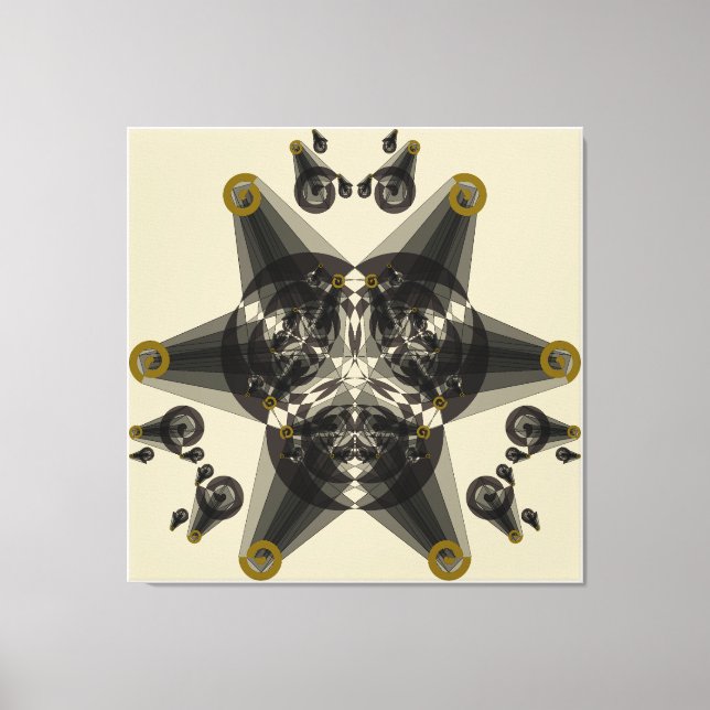 Geometrisk abstraktion canvastryck (Framsida)